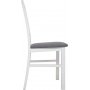 Spisestol hvit med gr�tt sete