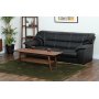 1 Dominic sofa 3-seter - Svart kunstskinn