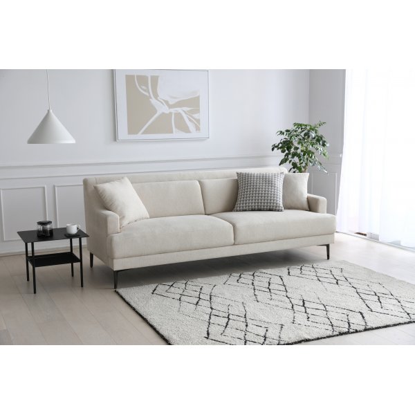 Sofa 3-seter beige moderne - Hanna Sofa 3-seter beige moderne - Hanna