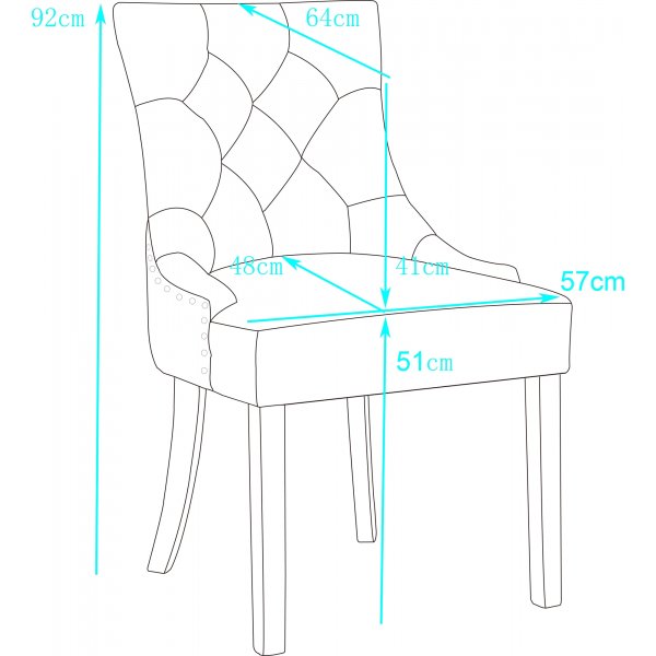 Tuva stol med h�ndtak i ryggen - Gr�beige