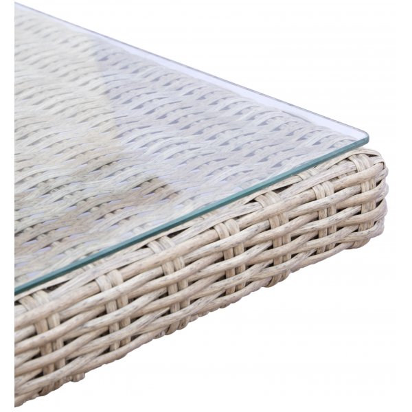 Utegruppe: 6 stoler og bord 200 x 100 cm rotting - Hampton/Mercury + Rengjøringsspray for utemøbler Utegruppe: 6 stoler og bord 200 x 100 cm rotting - Hampton/Mercury + Rengjøringsspray for utemøbler