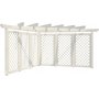 Modular Garden Hjrnepergola 4,2m med kryssvegger - Hvitlakkert
