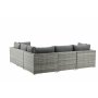 Loungegruppe gr� hj�rnesofa i kunstrotting - Amazon