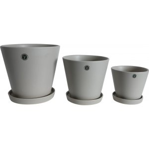 Pottesett 3 sett Lys grå Pottesett 3 sett Lys grå