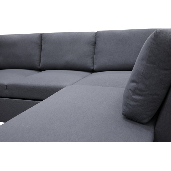 Sovesofa U-formet mørkegrå - Dream Sovesofa U-formet mørkegrå - Dream