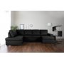 Solna U-sofa i svart PU A3D Solna U-sofa i svart PU A3D