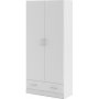 Hvit Space-garderobe, 80 cm bred og 170,5 cm høy Hvit Space-garderobe, 80 cm bred og 170,5 cm høy