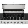 Gassgrill med sidebrenner og oppbevaringsskap - 6 brennere - rustfritt st�l