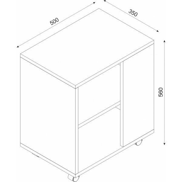 Telma sidebord 35 x 56 cm - Valnøtt Telma sidebord 35 x 56 cm - Valnøtt