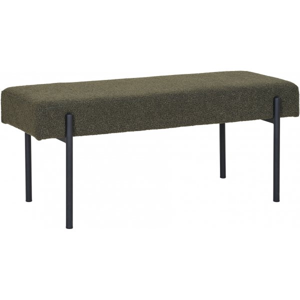 Swindon benk - Mørkegrønn bouclé Swindon benk - Mørkegrønn bouclé
