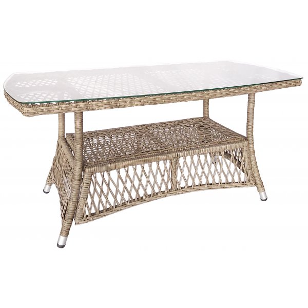 Loungegruppe - Sandö | Naturfarget kunstig rotting + Rengjøringsspray for utemøbler Loungegruppe - Sandö | Naturfarget kunstig rotting + Rengjøringsspray for utemøbler