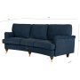 Howard Watford Deluxe 3-seters sofa - Mørkeblå Howard Watford Deluxe 3-seters sofa - Mørkeblå