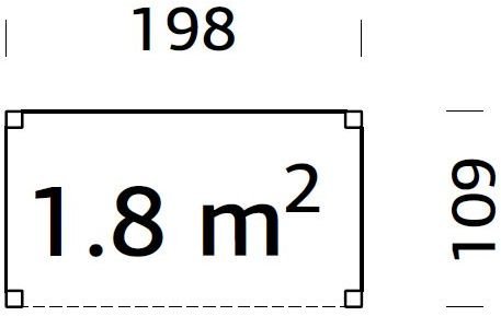 Modular Garden Skjul 1,8m� - Hvitlakkert