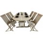 Salt ovalt spisebord i teak 150-210 cm butterfly - Gr teak