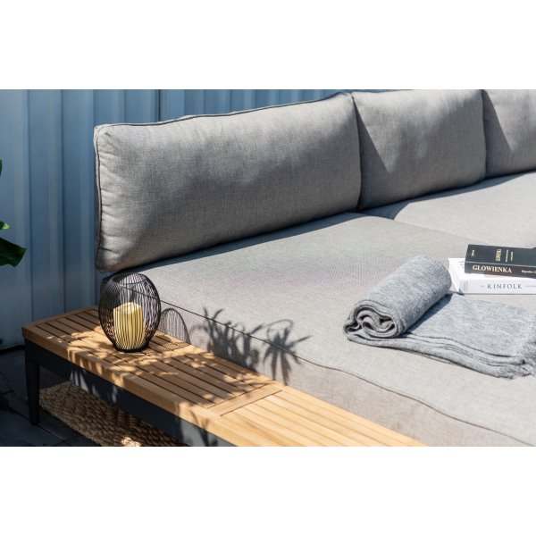 Livsstil Hage Topaz salonggruppe med divan - Grå/teak Livsstil Hage Topaz salonggruppe med divan - Grå/teak