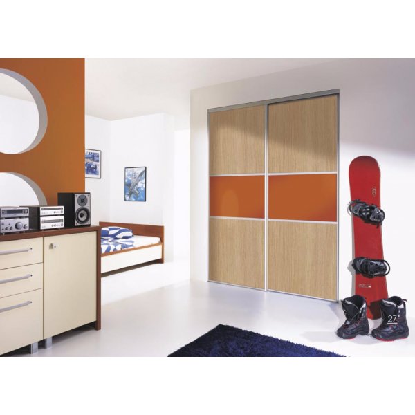 Venedig skyvedr for garderobeskap - 2 Drer - Panel - Valgfri farge