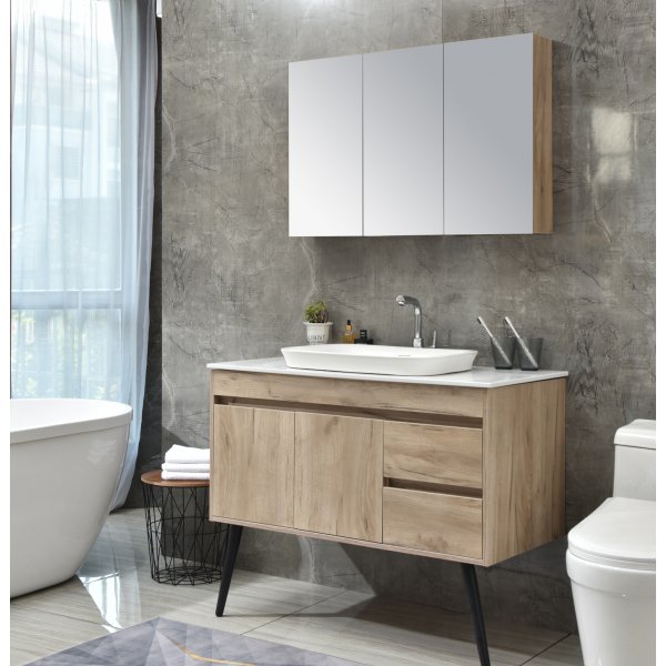 Baderomsmøbler Melina - Lys treimitasjon + 2.00 x Baderomskrok Baderomsmøbler Melina - Lys treimitasjon + 2.00 x Baderomskrok