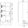 Hvit Space-garderobe, 80 cm bred og 170,5 cm høy Hvit Space-garderobe, 80 cm bred og 170,5 cm høy