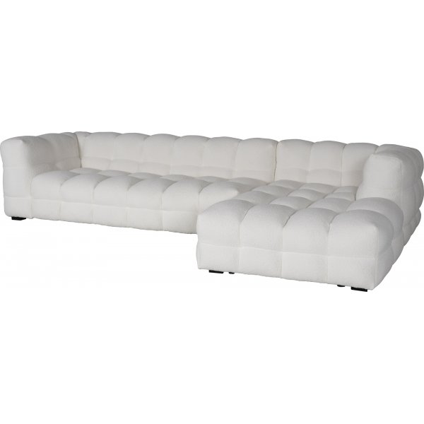 Sofa Kremfarget Teddy 322 cm