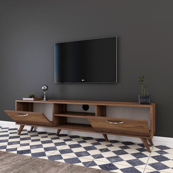 TV-stativ Anon i valnøtt - 180 cm TV-stativ Anon i valnøtt - 180 cm
