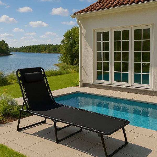 �rgryte solseng - Justerbar | Svart