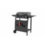 Gassgrill med lokk og varmerist - 3 brennere - svart