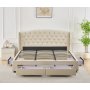 Sengeramme 180 x 200 cm - Beige