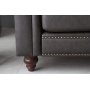 Sofa Chesterfield 3-seter 219 cm - m�rkebrun PU