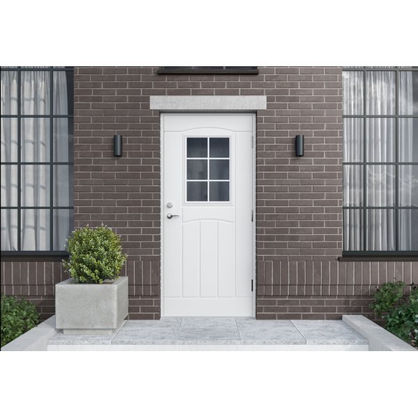 Everlyn ytterdør med vindu + Karmskruepakke Everlyn ytterdør med vindu + Karmskruepakke