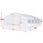 Partytelt i PVC - 6 x 36 m Partytelt i PVC - 6 x 36 m