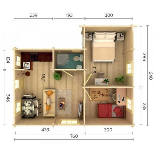 Fritidshus Emily 39,2 m² Fritidshus Emily 39,2 m²