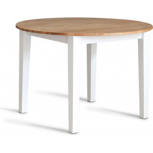 Rundt spisebord Ø110 cm Hvit / Oljet eik - Dalön Rundt spisebord Ø110 cm Hvit / Oljet eik - Dalön