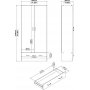 Hvit Space-garderobe, 80 cm bred og 170,5 cm høy Hvit Space-garderobe, 80 cm bred og 170,5 cm høy