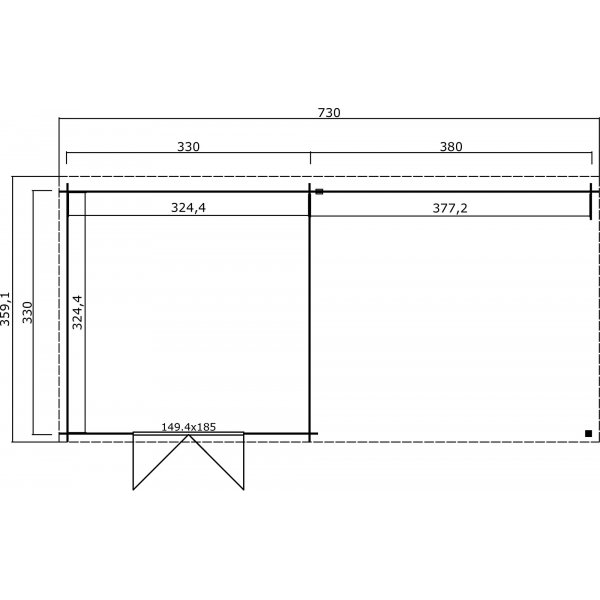 Attefallhus Nikolajs - 25,5 m² Attefallhus Nikolajs - 25,5 m²