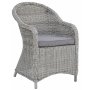 Utend�rs lenestol med pute, syntetisk rotting, gr� - Mercury