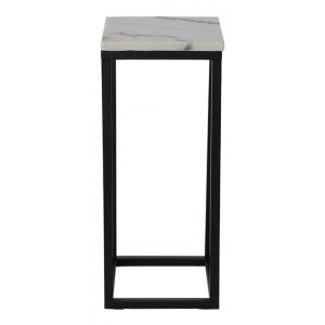 Nattbord 65 cm h�yt marmor / svart