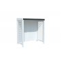 Modular Garden Skjul 1,8m med kryssvegger - Hvitlakkert