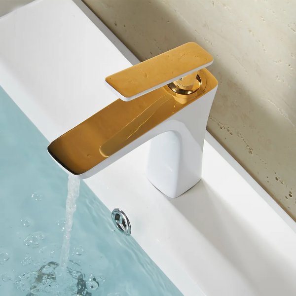 Servantbatteri - Peony | Hvit/gull