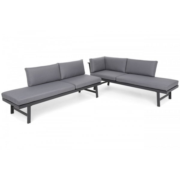 Modulsofa Porto med bord - Gr�/m�rkegr�
