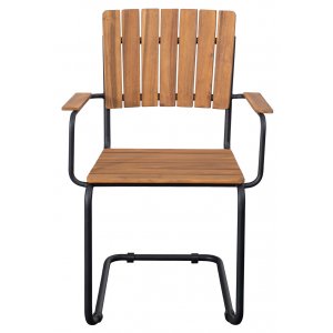 Holm� utend�rs spisestuestol med armlener brun/svart