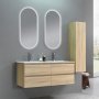 Baderomsmbler Genova - Lyst tre | 120 cm + Toalettpapirholder