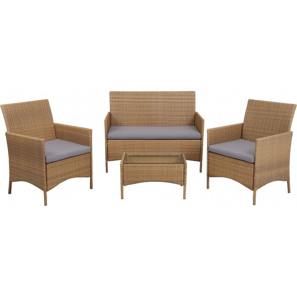 Atlanta loungegruppe i kunstrotting - Naturfarget