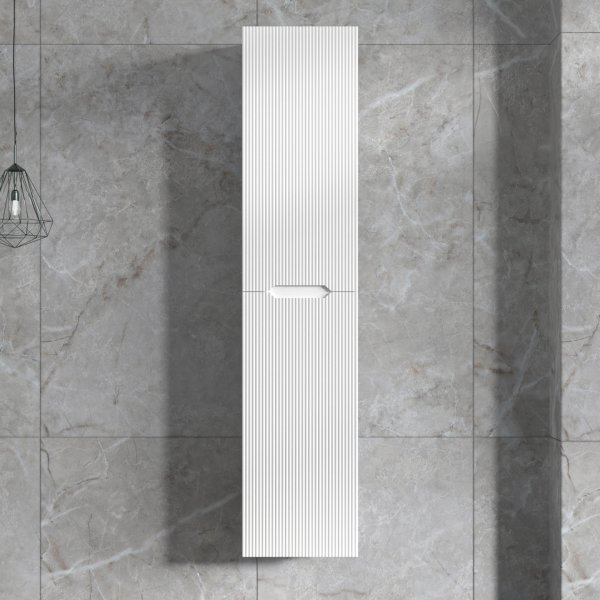 H�yskap til bad 160x35 cm | Veggmontert | Tuba - Hvit