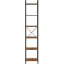 Petter bokhylle 40 x 187,5 cm - Brun/svart