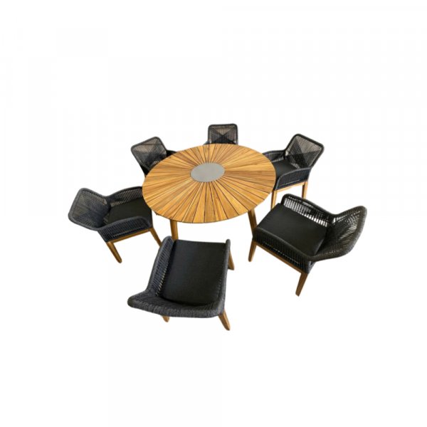 Utendørs spisegruppe | 6 seter | Akasietre | Florida Utendørs spisegruppe | 6 seter | Akasietre | Florida