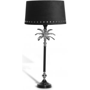 Palmebladlampefot 39 cm - S�lv/Svart