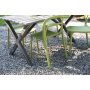 Spisegruppe Scottsdale: 150 cm grtt trebord inkludert 4 stk Nordan stablebare stoler