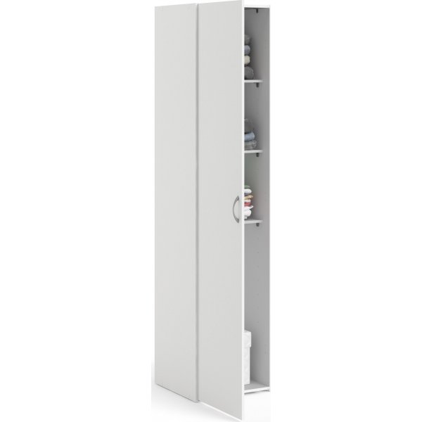 Hvit Space-garderobe - 40 cm bred - 175 cm høy Hvit Space-garderobe - 40 cm bred - 175 cm høy