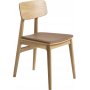 Spisestol Oljet eik med brunt PU-sete - Kleppen Spisestol Oljet eik med brunt PU-sete - Kleppen