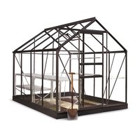 Drivhus Popular 5 m² - Sort med herdet glass Drivhus Popular 5 m² - Sort med herdet glass